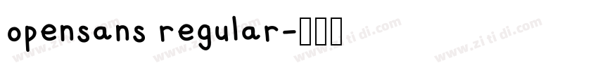 opensans regular字体转换